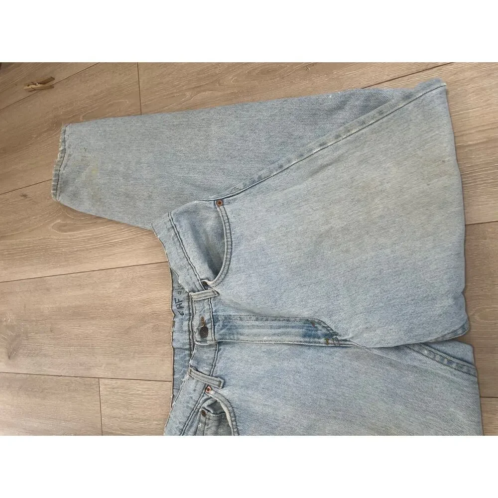 Men's Vintage 1980s 585 Levi's Light Blue 100% Cotton Made in USA 32X34 JL